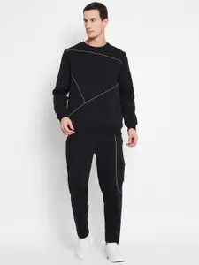 EDRIO Embroidered Detail Fleece Tracksuits