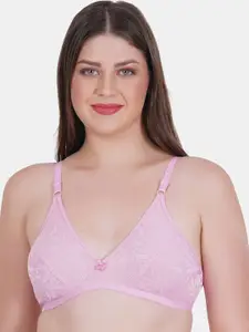 Reveira Self Design Medium Coverage Seamless Everyday Bra With Dry Fit & All Day Comfort