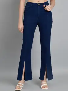 BAESD Women Blue Jean Bootcut High-Rise Light Fade Cotton Jeans