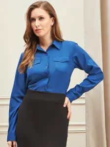 Berrylush BIZwear Spread Collar Long Sleeves Formal Shirt