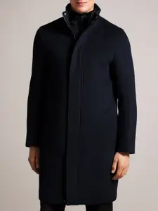 Ted Baker Mock Collar Woollen Longline Overcoat