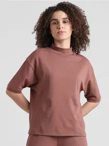 ONLY High Neck Short Sleeves Pullover Sweatshirt