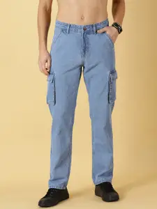 Thomas Scott Men Comfort Relaxed Fit Clean Look Pure Cotton Cargo Jeans