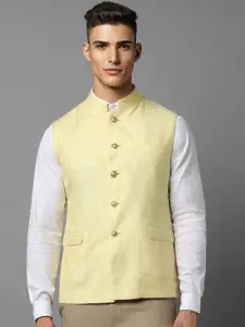 Louis Philippe Textured Slim Fit Nehru Jacket