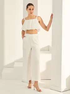 By The Bay Shoulder Straps Top With Trousers