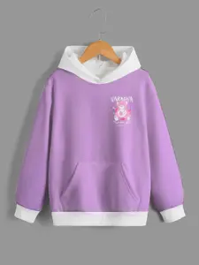 BAESD Boys Lavender Printed Hooded Sweatshirt