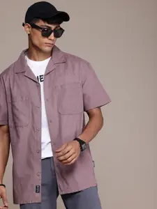 The Roadster Life Co. Cuban Collar Pure Cotton Relaxed Fit Casual Shirt