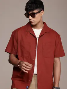 The Roadster Life Co. Cuban Collar Pure Cotton Relaxed Fit Casual Shirt