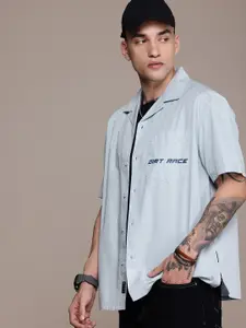 The Roadster Life Co. Cuban Collar Pure Cotton Relaxed Fit Casual Shirt