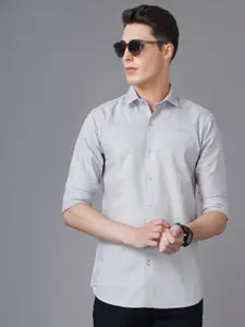 PAUL STREET Standard Slim Fit Horizontal Striped Cotton Casual Shirt