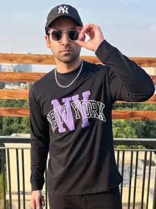 Maniac Typography Printed Regular Fit Cotton T-shirt