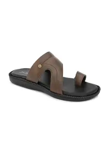 John Karsun Men Textured One Toe Comfort Sandals