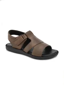 John Karsun Textured Velcro Comfort Sandals