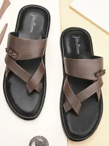 John Karsun Men Textured One Toe Comfort Sandals