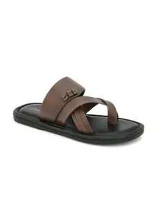 John Karsun Men Textured One Toe Comfort Sandals