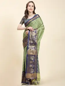 YAVIRA SILK Ethnic Motifs Woven Design Zari Art Silk Bhagalpuri Saree