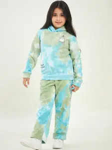 Stylo Bug Girls Dyed Hooded T Shirt With Trousers