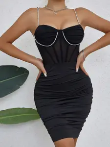 StyleCast Black Net Dress