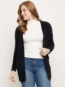 Madame Long Sleeves Longline Open Front Casual Shrug