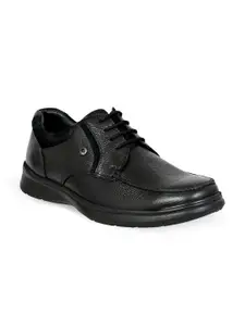 Allen Cooper Men Textured Leather Water Repellent Upper Derbys Shoes