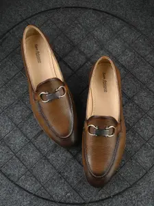 San Frissco Men Textured Formal Slip-On Shoes