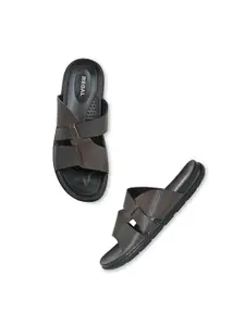 Regal Men Brown Leather Comfort Sandals