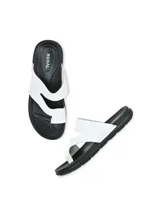 Regal Men White Leather Comfort Sandals
