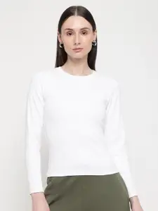 EDRIO Round Neck Fitted Top