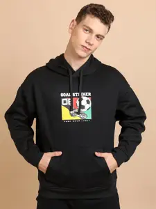 HIGHLANDER Graphic Printed Hooded Oversized Sweatshirt