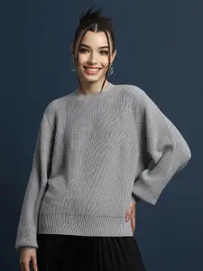 FOREVER 21 Cable Knit Self Design Pullover