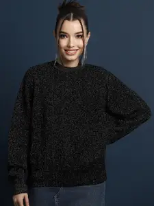 FOREVER 21 Women Black Pullover