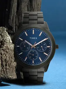 Timex Men Brass Dial & Stainless Steel Bracelet Style Straps Analogue Watch- TWEG185SMU11