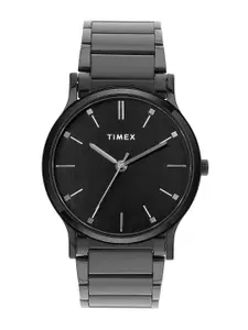 Timex Men Brass Dial & Stainless Steel Bracelet Style Straps Analogue Watch- TWNTG09SMU11