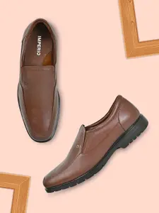 Regal Men Textured Leather Extra Light Sole Formal Slip-On Shoes