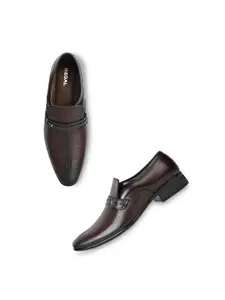 Regal Men Textured Leather Formal Slip -On Shoes
