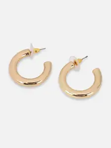 FOREVER 21 Gold-Plated Half Hoop Earrings