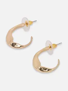 FOREVER 21 Gold-Plated Half Hood Earrings