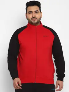 Sztori Plus Size Active Wear Mock Collar Long Sleeves Cotton Sporty Jacket