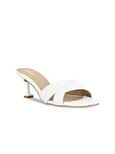 Rocia White Stiletto Sandals