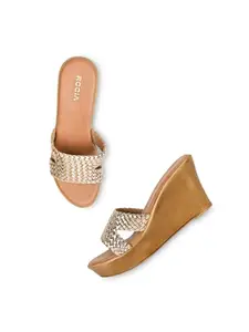 Rocia Rose Gold Flatform Sandals