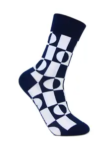 Bonjour Men Patterned Cotton Ankle-Length Socks