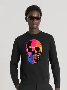 Antony Morato Graphic Printed Round Neck Pullover Sweatshirt