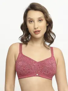 Soie Floral Laced Full Coverage Non-Wired Non-Padded Everyday Bra