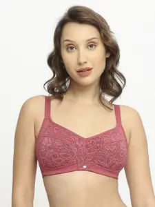 Soie Floral Laced Everyday Bra Full Coverage All Day Comfort Non-Wired