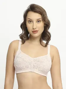 Soie Women Full Coverage Non-Padded Non-Wired Laced Everyday Bra With All Day Comfort