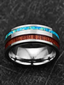 MEENAZ Men Silver-Plated Band Finger Ring