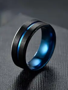 MEENAZ Men Silver-Plated Band Finger Ring