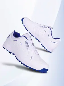 NIVIA Men White Mesh Cricket Non-Marking Shoes