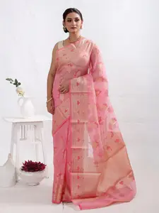 AllSilks Pink Silk Cotton Saree