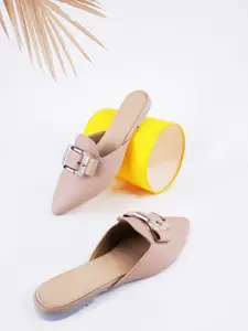 Try Me Women Pink Ethnic Mules Flats